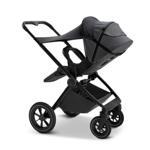 Dvojkombinace kočárku Moon PIÚ Extra set 2025 Black matt - Varianta: Black matt - MUD