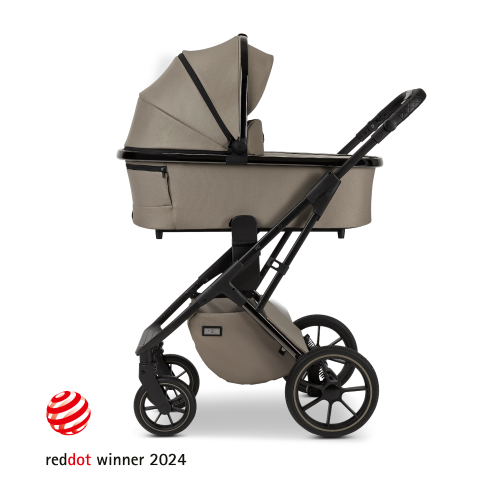 Kombinovaný kočárek Moon PIÚ 2025 Black chrome