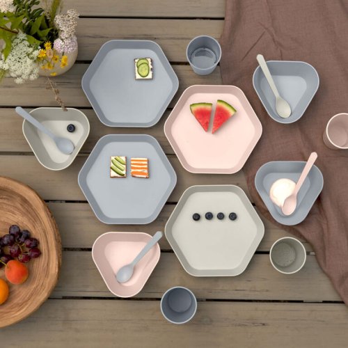 Dětský talířek Lässig Geo 2023 - Varianta: LÄSSIG Plate Geo 2023 grey-blue