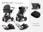 Dvojkombinace kočárku Moon PIÚ Extra set 2025 Black matt - Varianta: Black matt - MUD