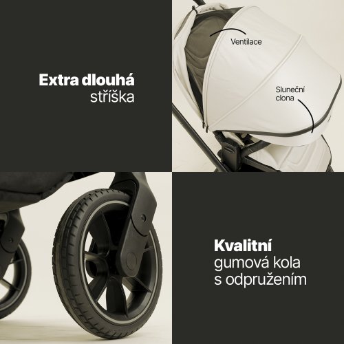 Dvojkombinace kočárku Zopa MOVE CROSS 5 + adaptéry 2025 - Varianta: Shade Grey