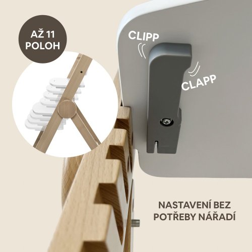 Dřevěná jídelní židlička Zopa CLIPP&CLAPP 2026