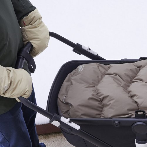 Zimní rukavice Voksi na kočárek 2025 - Varianta: Voksi Stroller Mittens black light grey