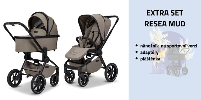 Dvojkombinace kočárku Moon RESEA+ Extra set 2025