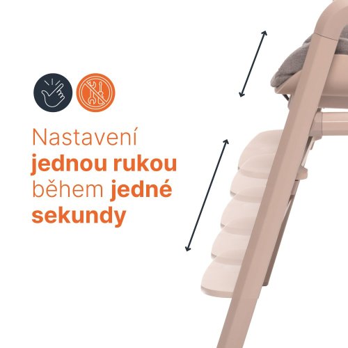 Set židlička Inspira + novorozenecký set + houpací základna - Varianta: Candy Pink