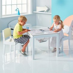 Dětský stůl s židlemi Bílý
